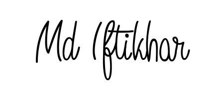 Enhance your business communications with Md Iftikhar signature in Angelique-Rose-font-FFP lettering. Clean, modern, and universally compatible. Md Iftikhar signature style 5 images and pictures png