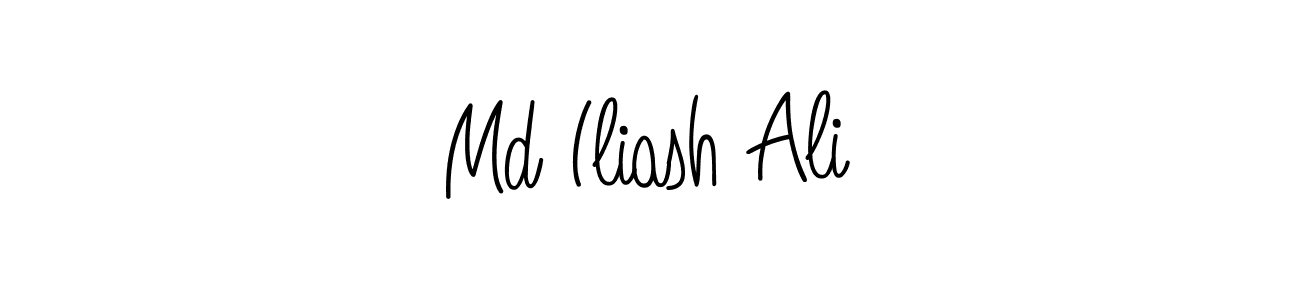 Use a signature maker to create a handwritten signature online. With this signature software, you can design (Angelique-Rose-font-FFP) your own signature for name Md Iliash Ali. Md Iliash Ali signature style 5 images and pictures png