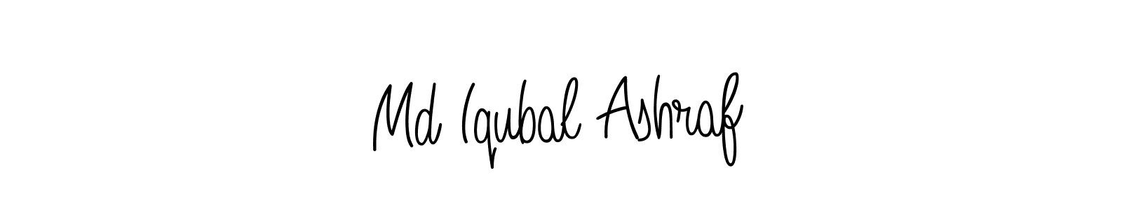 Use a signature maker to create a handwritten signature online. With this signature software, you can design (Angelique-Rose-font-FFP) your own signature for name Md Iqubal Ashraf. Md Iqubal Ashraf signature style 5 images and pictures png