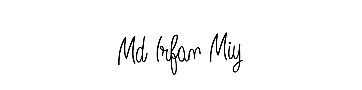 You should practise on your own different ways (Angelique-Rose-font-FFP) to write your name (Md Irfan Miy) in signature. don't let someone else do it for you. Md Irfan Miy signature style 5 images and pictures png