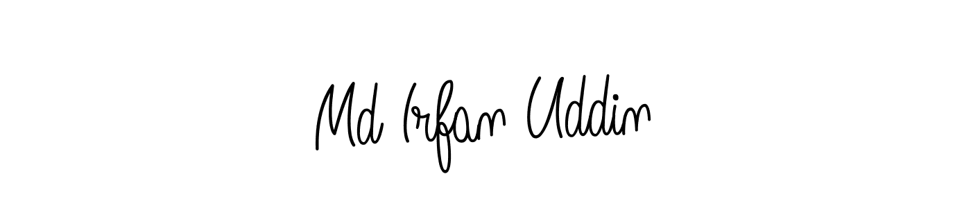 You should practise on your own different ways (Angelique-Rose-font-FFP) to write your name (Md Irfan Uddin) in signature. don't let someone else do it for you. Md Irfan Uddin signature style 5 images and pictures png