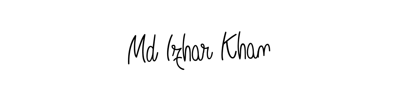 How to make Md Izhar Khan name signature. Use Angelique-Rose-font-FFP style for creating short signs online. This is the latest handwritten sign. Md Izhar Khan signature style 5 images and pictures png