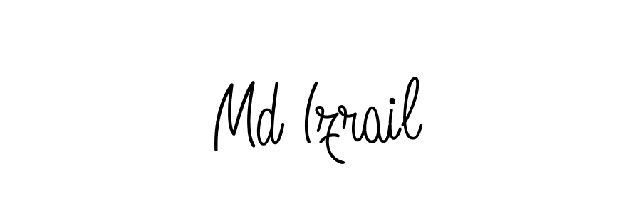 Use a signature maker to create a handwritten signature online. With this signature software, you can design (Angelique-Rose-font-FFP) your own signature for name Md Izrail. Md Izrail signature style 5 images and pictures png