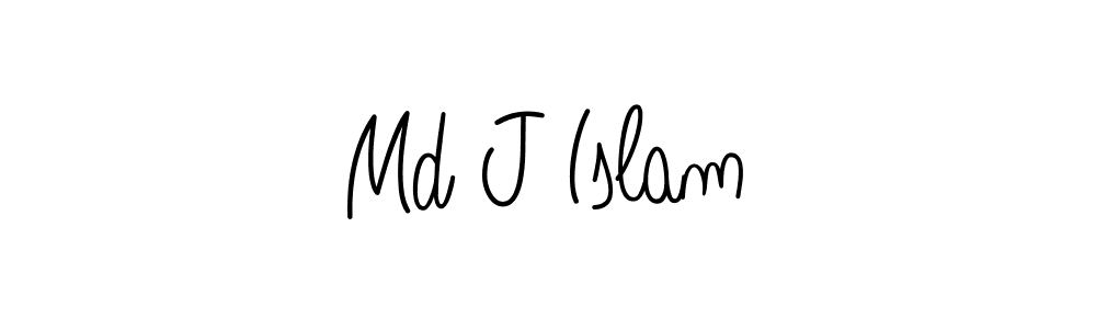 Make a beautiful signature design for name Md J Islam. With this signature (Angelique-Rose-font-FFP) style, you can create a handwritten signature for free. Md J Islam signature style 5 images and pictures png