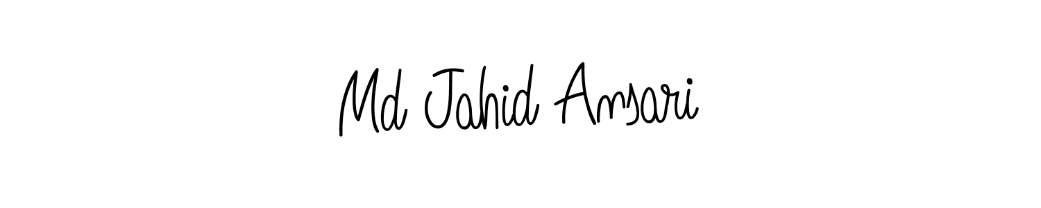 Make a beautiful signature design for name Md Jahid Ansari. With this signature (Angelique-Rose-font-FFP) style, you can create a handwritten signature for free. Md Jahid Ansari signature style 5 images and pictures png