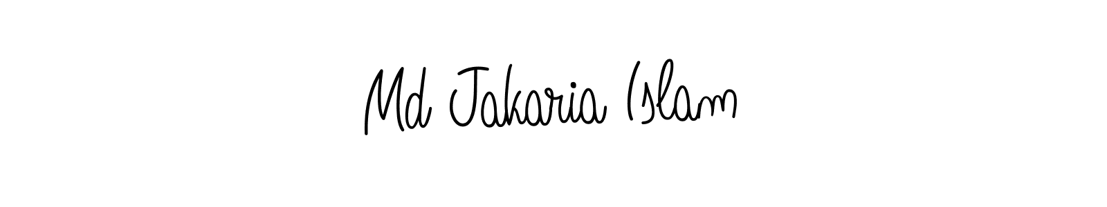 Design your own signature with our free online signature maker. With this signature software, you can create a handwritten (Angelique-Rose-font-FFP) signature for name Md Jakaria Islam. Md Jakaria Islam signature style 5 images and pictures png
