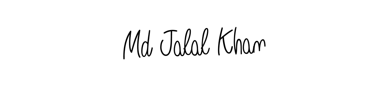 How to make Md Jalal Khan name signature. Use Angelique-Rose-font-FFP style for creating short signs online. This is the latest handwritten sign. Md Jalal Khan signature style 5 images and pictures png