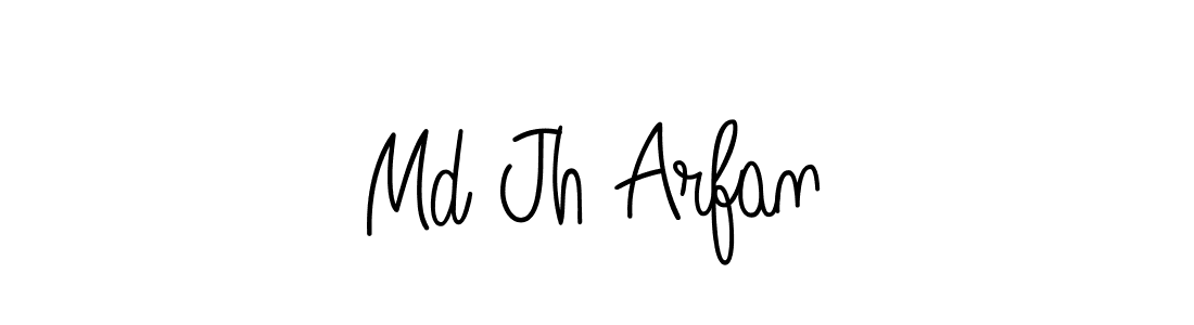 The best way (Angelique-Rose-font-FFP) to make a short signature is to pick only two or three words in your name. The name Md Jh Arfan include a total of six letters. For converting this name. Md Jh Arfan signature style 5 images and pictures png