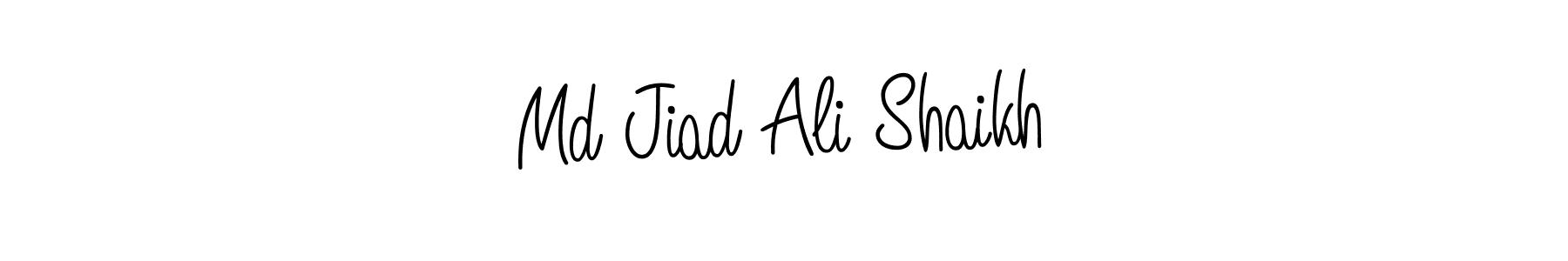 You should practise on your own different ways (Angelique-Rose-font-FFP) to write your name (Md Jiad Ali Shaikh) in signature. don't let someone else do it for you. Md Jiad Ali Shaikh signature style 5 images and pictures png