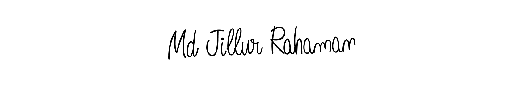 Use a signature maker to create a handwritten signature online. With this signature software, you can design (Angelique-Rose-font-FFP) your own signature for name Md Jillur Rahaman. Md Jillur Rahaman signature style 5 images and pictures png