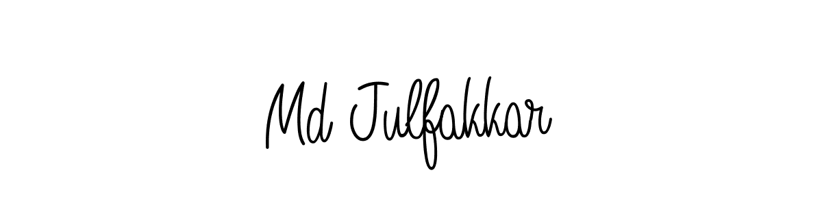 You should practise on your own different ways (Angelique-Rose-font-FFP) to write your name (Md Julfakkar) in signature. don't let someone else do it for you. Md Julfakkar signature style 5 images and pictures png