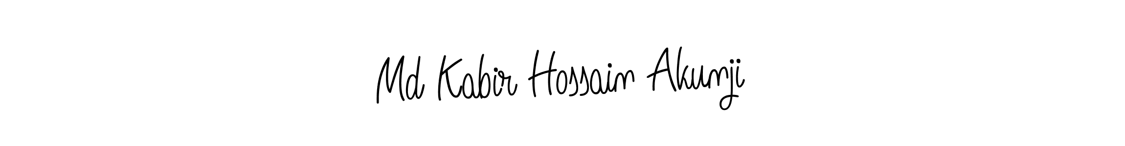 How to make Md Kabir Hossain Akunji name signature. Use Angelique-Rose-font-FFP style for creating short signs online. This is the latest handwritten sign. Md Kabir Hossain Akunji signature style 5 images and pictures png