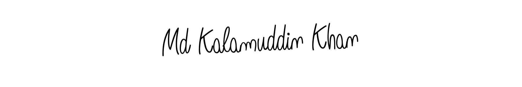 You should practise on your own different ways (Angelique-Rose-font-FFP) to write your name (Md Kalamuddin Khan) in signature. don't let someone else do it for you. Md Kalamuddin Khan signature style 5 images and pictures png