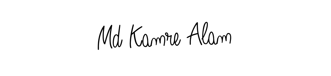 The best way (Angelique-Rose-font-FFP) to make a short signature is to pick only two or three words in your name. The name Md Kamre Alam include a total of six letters. For converting this name. Md Kamre Alam signature style 5 images and pictures png
