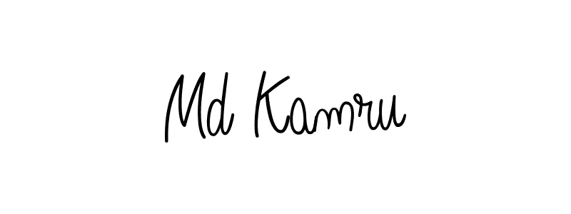 Create a beautiful signature design for name Md Kamru. With this signature (Angelique-Rose-font-FFP) fonts, you can make a handwritten signature for free. Md Kamru signature style 5 images and pictures png
