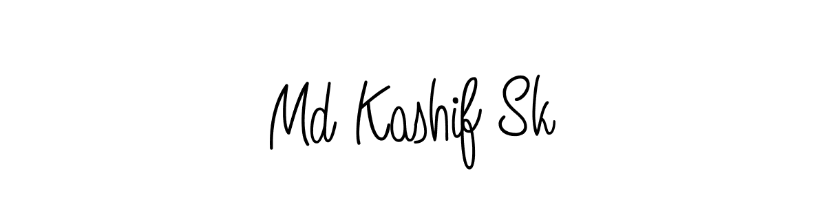 Design your own signature with our free online signature maker. With this signature software, you can create a handwritten (Angelique-Rose-font-FFP) signature for name Md Kashif Sk. Md Kashif Sk signature style 5 images and pictures png