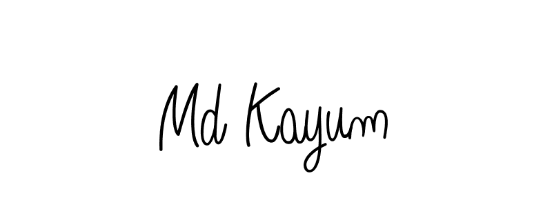 The best way (Angelique-Rose-font-FFP) to make a short signature is to pick only two or three words in your name. The name Md Kayum include a total of six letters. For converting this name. Md Kayum signature style 5 images and pictures png