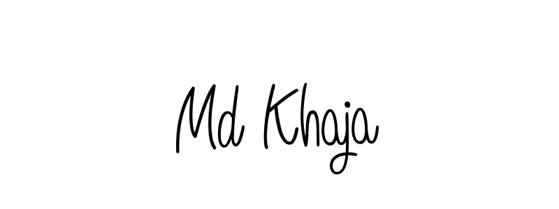 The best way (Angelique-Rose-font-FFP) to make a short signature is to pick only two or three words in your name. The name Md Khaja include a total of six letters. For converting this name. Md Khaja signature style 5 images and pictures png