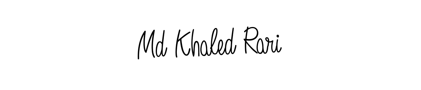 Design your own signature with our free online signature maker. With this signature software, you can create a handwritten (Angelique-Rose-font-FFP) signature for name Md Khaled Rari. Md Khaled Rari signature style 5 images and pictures png