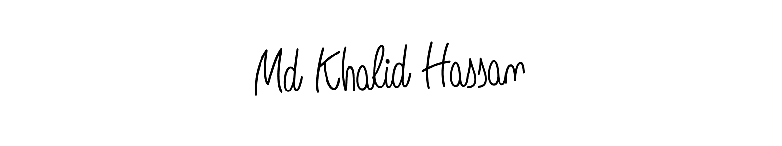 Make a beautiful signature design for name Md Khalid Hassan. With this signature (Angelique-Rose-font-FFP) style, you can create a handwritten signature for free. Md Khalid Hassan signature style 5 images and pictures png