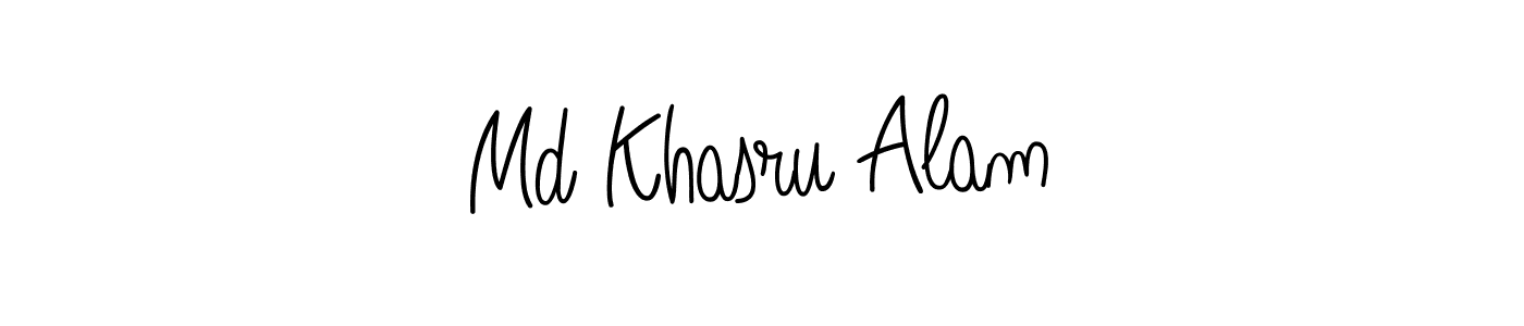 Angelique-Rose-font-FFP is a professional signature style that is perfect for those who want to add a touch of class to their signature. It is also a great choice for those who want to make their signature more unique. Get Md Khasru Alam name to fancy signature for free. Md Khasru Alam signature style 5 images and pictures png