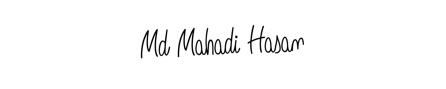 The best way (Angelique-Rose-font-FFP) to make a short signature is to pick only two or three words in your name. The name Md Mahadi Hasan include a total of six letters. For converting this name. Md Mahadi Hasan signature style 5 images and pictures png