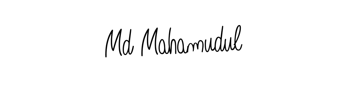 You should practise on your own different ways (Angelique-Rose-font-FFP) to write your name (Md Mahamudul) in signature. don't let someone else do it for you. Md Mahamudul signature style 5 images and pictures png
