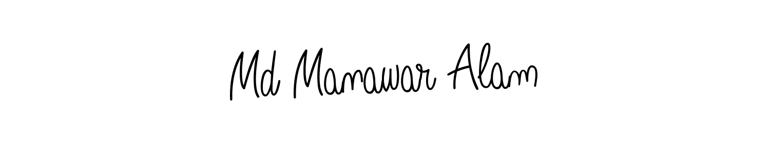 How to make Md Manawar Alam name signature. Use Angelique-Rose-font-FFP style for creating short signs online. This is the latest handwritten sign. Md Manawar Alam signature style 5 images and pictures png