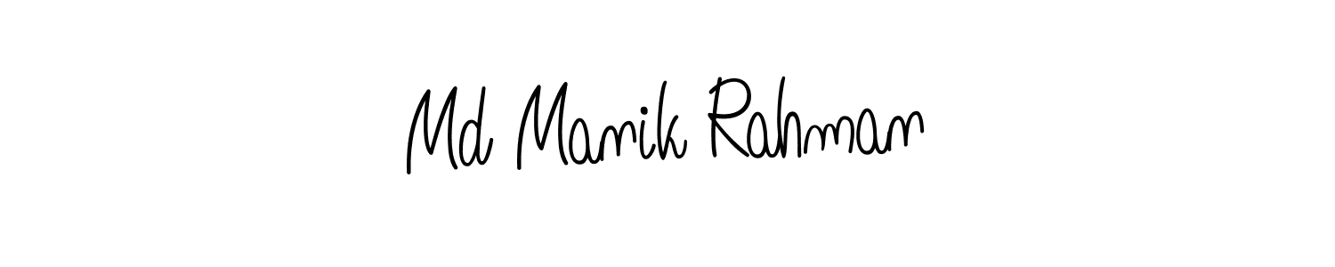 Create a beautiful signature design for name Md Manik Rahman. With this signature (Angelique-Rose-font-FFP) fonts, you can make a handwritten signature for free. Md Manik Rahman signature style 5 images and pictures png
