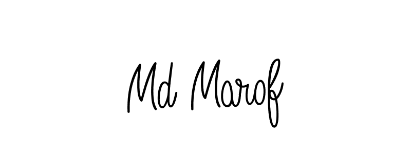 Design your own signature with our free online signature maker. With this signature software, you can create a handwritten (Angelique-Rose-font-FFP) signature for name Md Marof. Md Marof signature style 5 images and pictures png