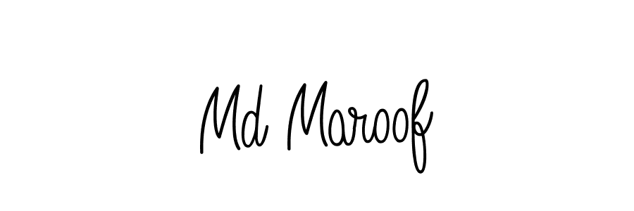 The best way (Angelique-Rose-font-FFP) to make a short signature is to pick only two or three words in your name. The name Md Maroof include a total of six letters. For converting this name. Md Maroof signature style 5 images and pictures png