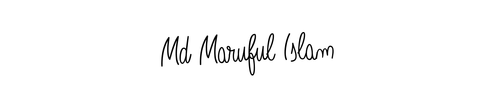 Use a signature maker to create a handwritten signature online. With this signature software, you can design (Angelique-Rose-font-FFP) your own signature for name Md Maruful Islam. Md Maruful Islam signature style 5 images and pictures png