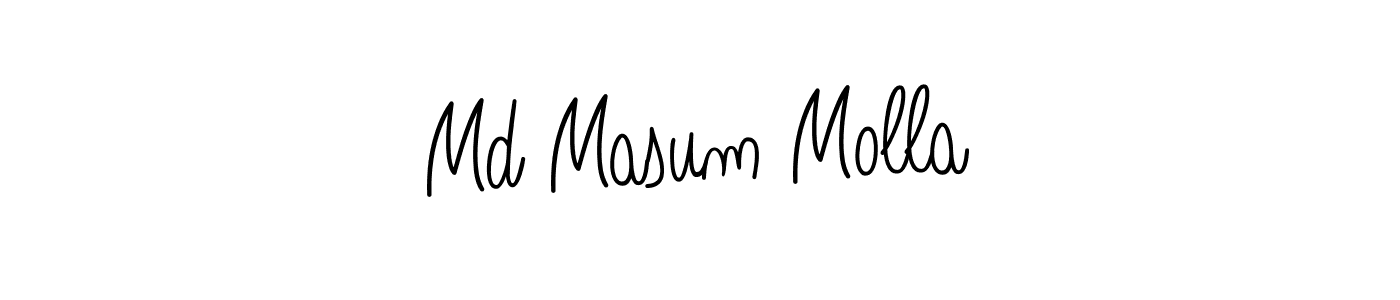 The best way (Angelique-Rose-font-FFP) to make a short signature is to pick only two or three words in your name. The name Md Masum Molla include a total of six letters. For converting this name. Md Masum Molla signature style 5 images and pictures png