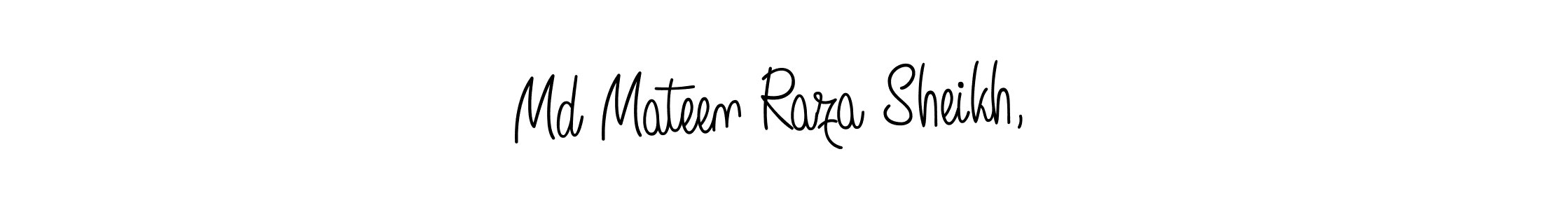 Design your own signature with our free online signature maker. With this signature software, you can create a handwritten (Angelique-Rose-font-FFP) signature for name Md Mateen Raza Sheikh,. Md Mateen Raza Sheikh, signature style 5 images and pictures png