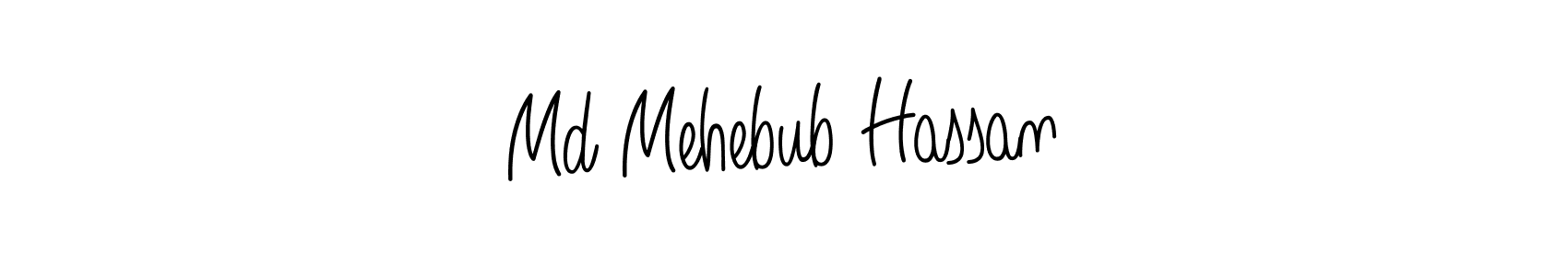 How to make Md Mehebub Hassan name signature. Use Angelique-Rose-font-FFP style for creating short signs online. This is the latest handwritten sign. Md Mehebub Hassan signature style 5 images and pictures png