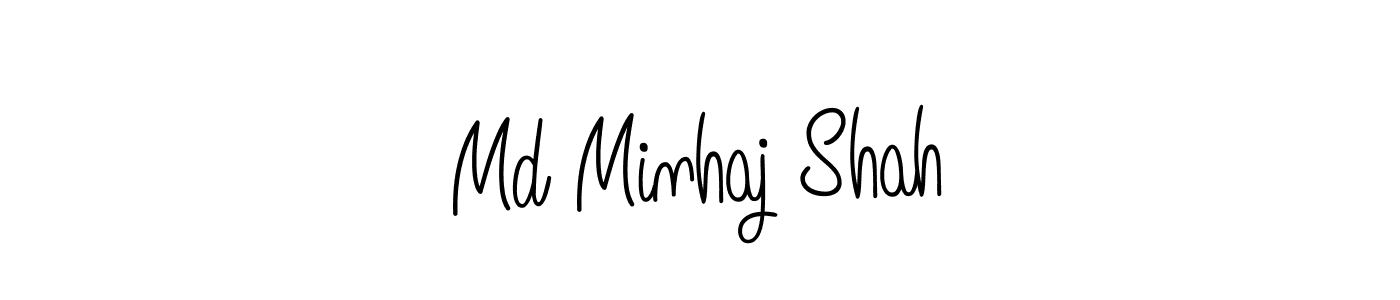 This is the best signature style for the Md Minhaj Shah name. Also you like these signature font (Angelique-Rose-font-FFP). Mix name signature. Md Minhaj Shah signature style 5 images and pictures png