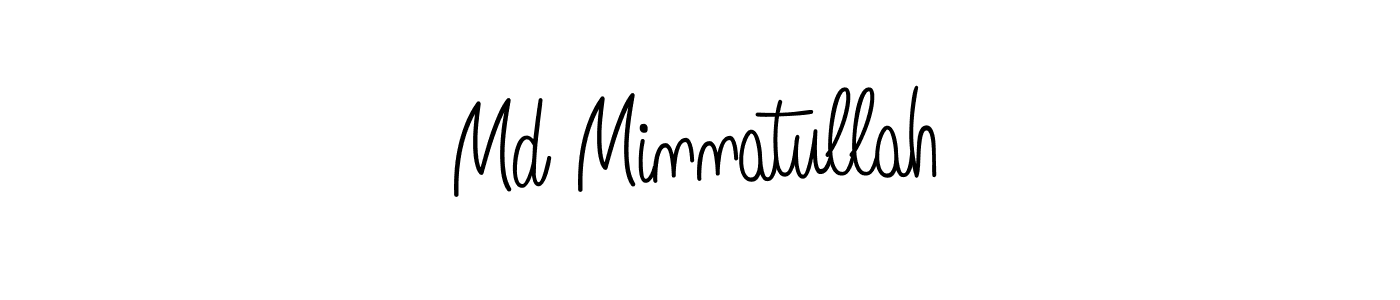 Make a beautiful signature design for name Md Minnatullah. With this signature (Angelique-Rose-font-FFP) style, you can create a handwritten signature for free. Md Minnatullah signature style 5 images and pictures png