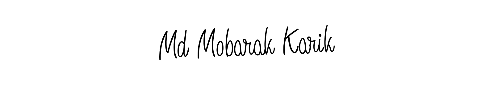 Use a signature maker to create a handwritten signature online. With this signature software, you can design (Angelique-Rose-font-FFP) your own signature for name Md Mobarak Karik. Md Mobarak Karik signature style 5 images and pictures png
