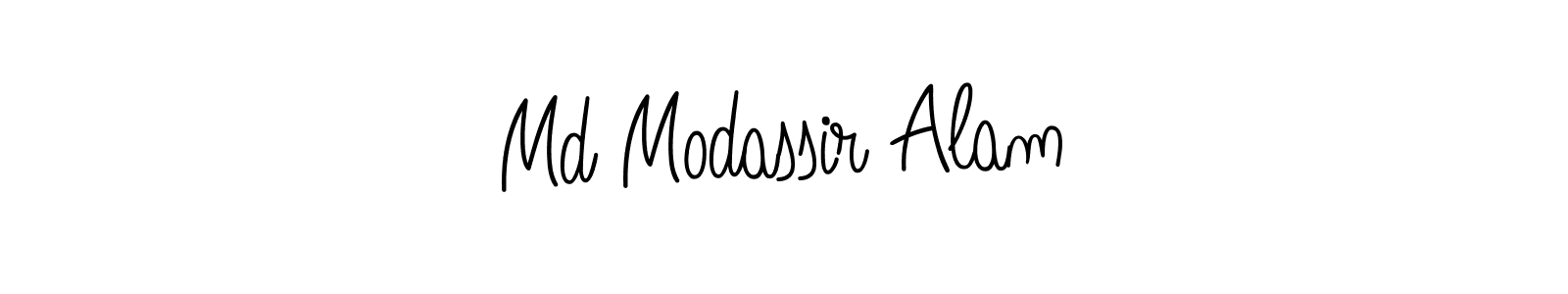 Use a signature maker to create a handwritten signature online. With this signature software, you can design (Angelique-Rose-font-FFP) your own signature for name Md Modassir Alam. Md Modassir Alam signature style 5 images and pictures png