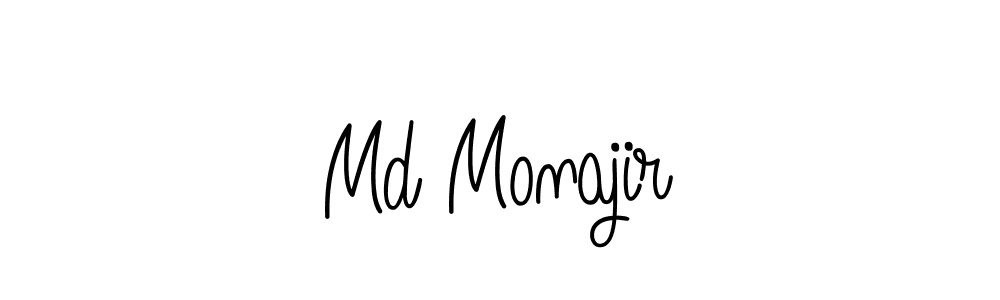 You should practise on your own different ways (Angelique-Rose-font-FFP) to write your name (Md Monajir) in signature. don't let someone else do it for you. Md Monajir signature style 5 images and pictures png