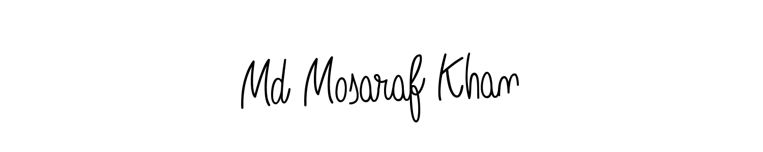Design your own signature with our free online signature maker. With this signature software, you can create a handwritten (Angelique-Rose-font-FFP) signature for name Md Mosaraf Khan. Md Mosaraf Khan signature style 5 images and pictures png