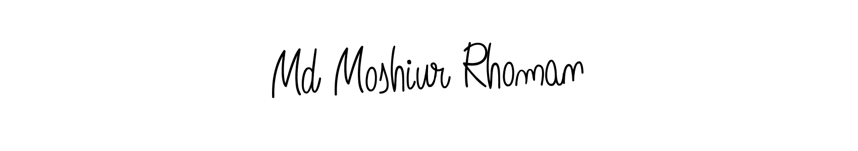 You should practise on your own different ways (Angelique-Rose-font-FFP) to write your name (Md Moshiur Rhoman) in signature. don't let someone else do it for you. Md Moshiur Rhoman signature style 5 images and pictures png