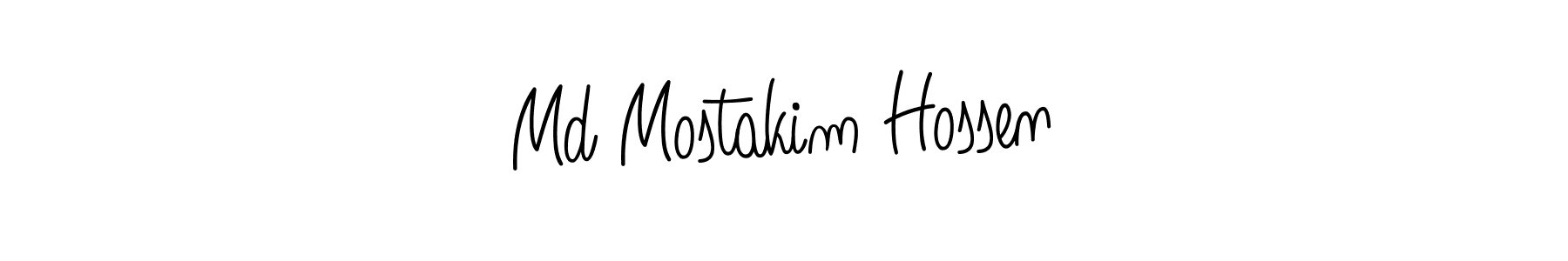 You should practise on your own different ways (Angelique-Rose-font-FFP) to write your name (Md Mostakim Hossen) in signature. don't let someone else do it for you. Md Mostakim Hossen signature style 5 images and pictures png