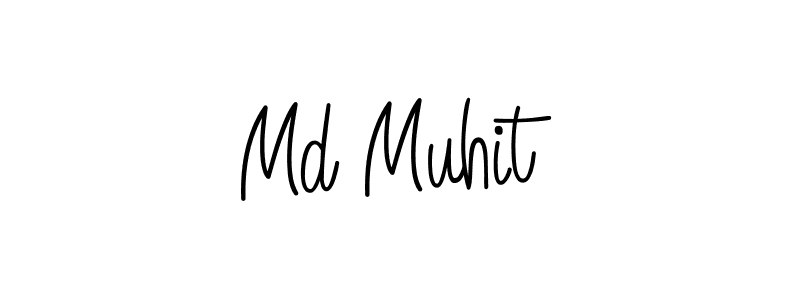 The best way (Angelique-Rose-font-FFP) to make a short signature is to pick only two or three words in your name. The name Md Muhit include a total of six letters. For converting this name. Md Muhit signature style 5 images and pictures png