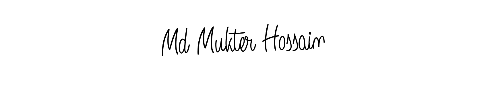 Make a beautiful signature design for name Md Mukter Hossain. With this signature (Angelique-Rose-font-FFP) style, you can create a handwritten signature for free. Md Mukter Hossain signature style 5 images and pictures png