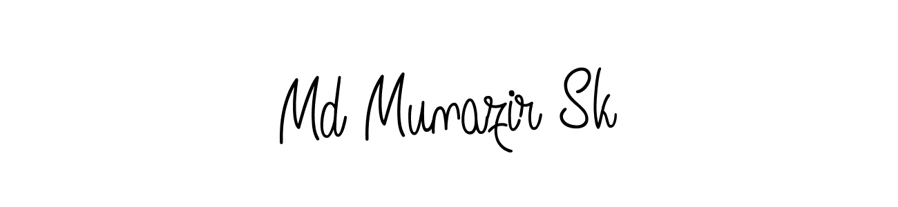 Md Munazir Sk stylish signature style. Best Handwritten Sign (Angelique-Rose-font-FFP) for my name. Handwritten Signature Collection Ideas for my name Md Munazir Sk. Md Munazir Sk signature style 5 images and pictures png