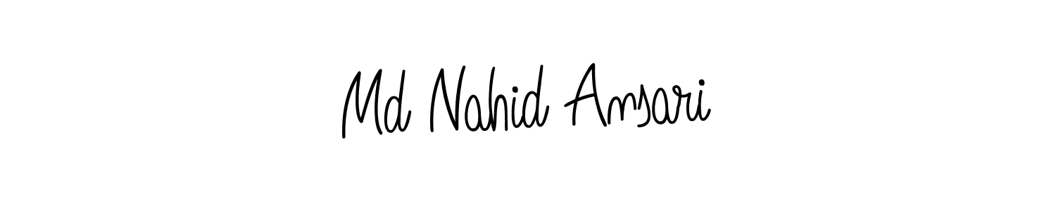 How to make Md Nahid Ansari name signature. Use Angelique-Rose-font-FFP style for creating short signs online. This is the latest handwritten sign. Md Nahid Ansari signature style 5 images and pictures png