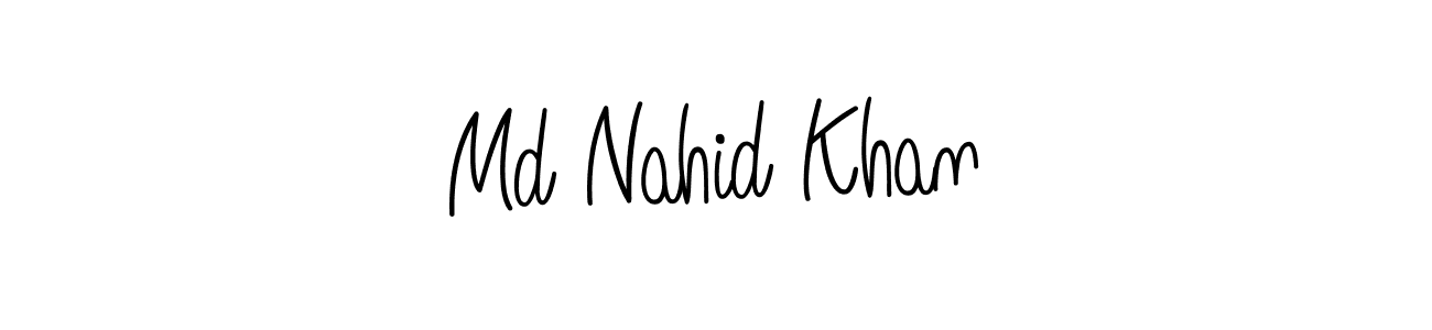 How to make Md Nahid Khan name signature. Use Angelique-Rose-font-FFP style for creating short signs online. This is the latest handwritten sign. Md Nahid Khan signature style 5 images and pictures png