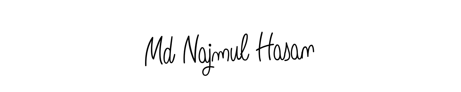 This is the best signature style for the Md Najmul Hasan name. Also you like these signature font (Angelique-Rose-font-FFP). Mix name signature. Md Najmul Hasan signature style 5 images and pictures png