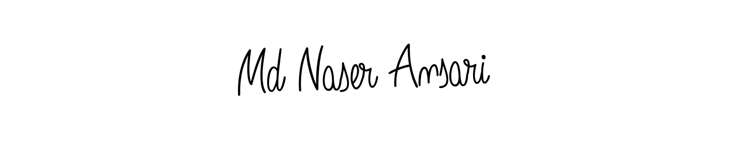 You should practise on your own different ways (Angelique-Rose-font-FFP) to write your name (Md Naser Ansari) in signature. don't let someone else do it for you. Md Naser Ansari signature style 5 images and pictures png